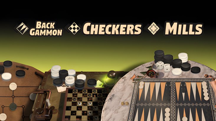 Backgammon + Checkers + Mills