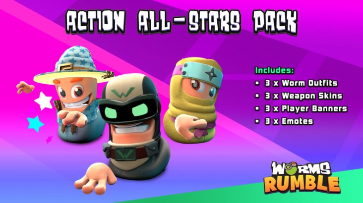 Worms Rumble — Action All-Stars Pack